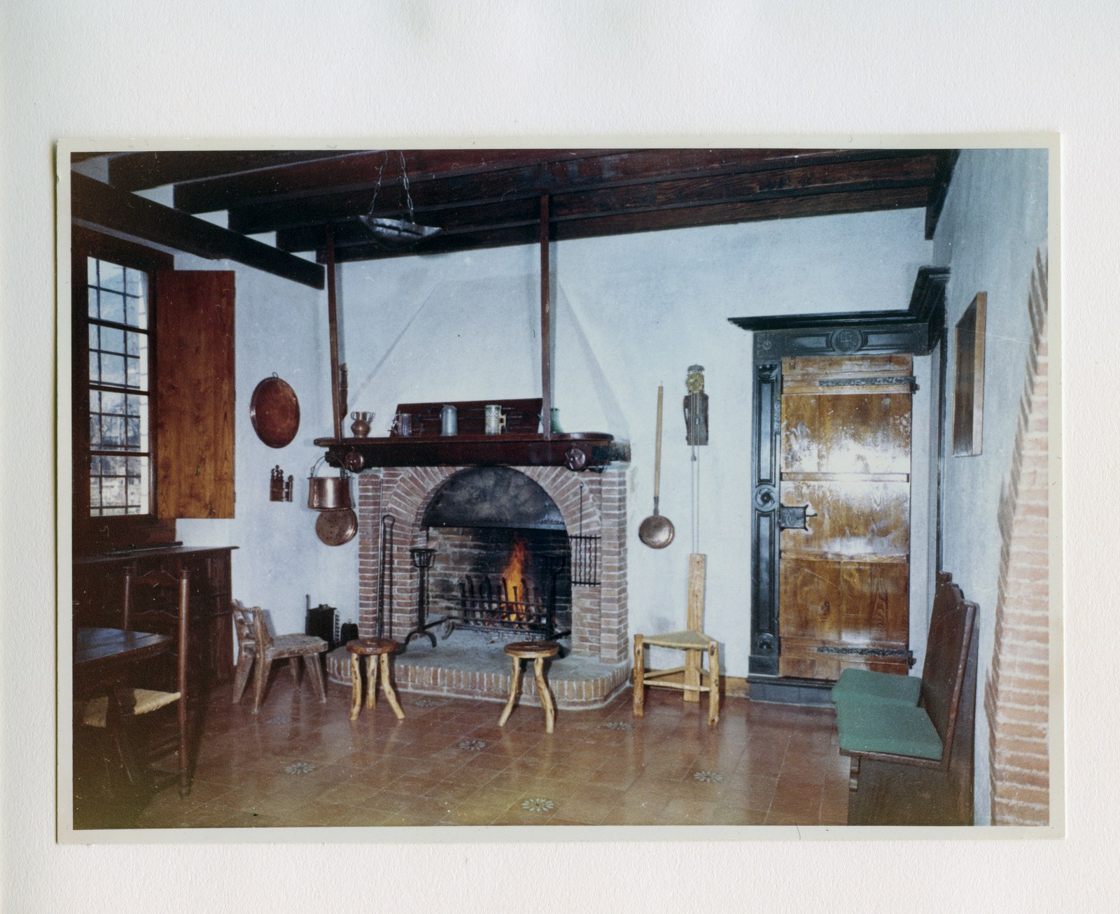 The living room with fireplace, 1960